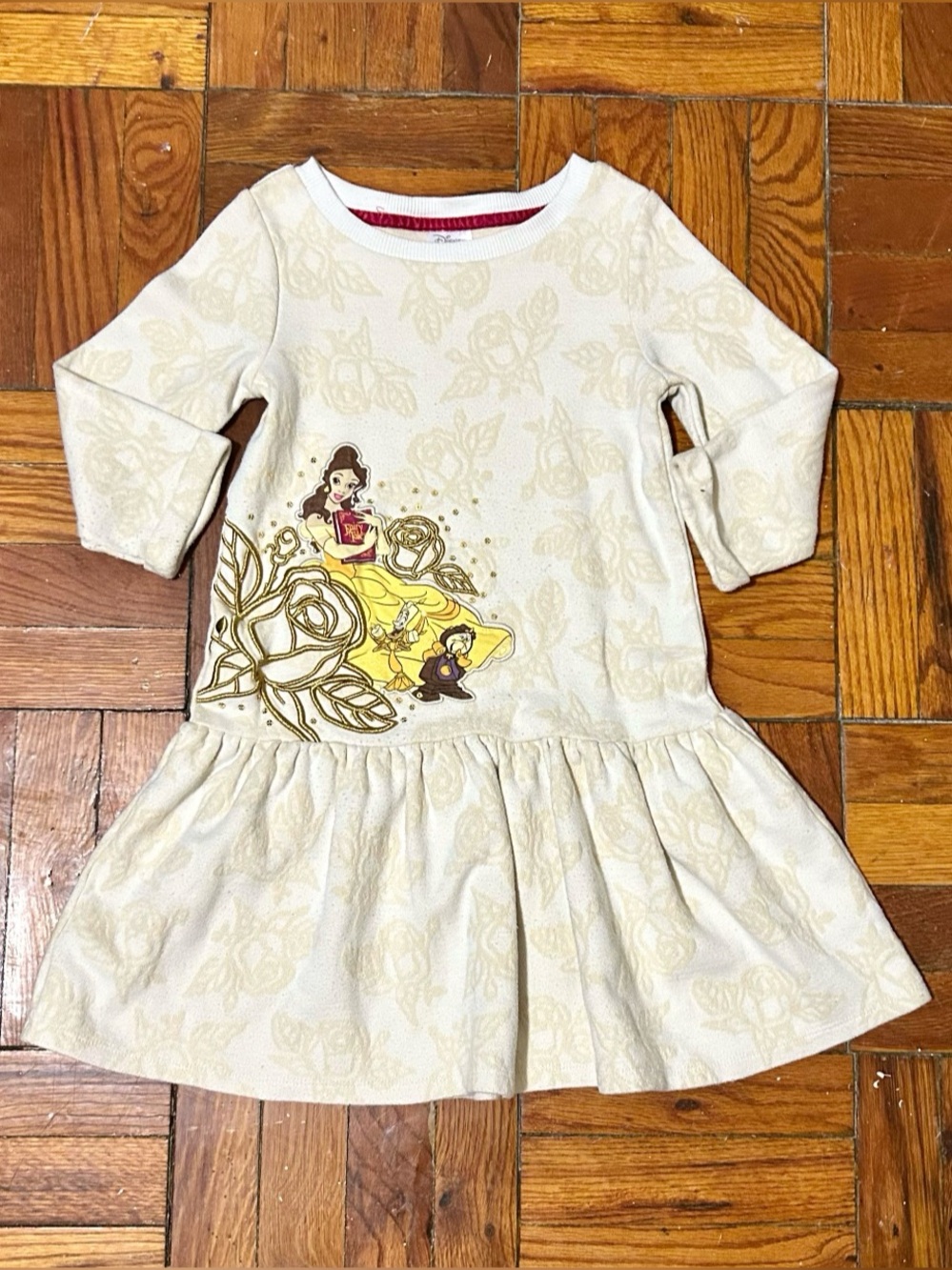 Disney Beauty and the Beast Belle Long Sleeve Sweater Dress